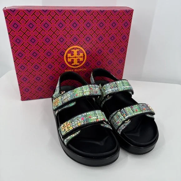 Tory Burch Shoes Tory Burch Kira Sport Sandal Jacquard Tweed